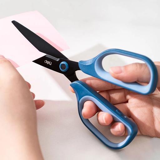 Ножницы Deli EZ507-BL EZ507 Linfini 175мм пластик синий блистер фото 4