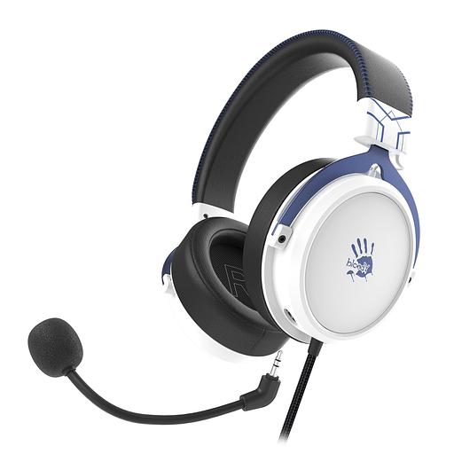 Наушники с микрофоном A4Tech Bloody M590i синий/белый 1м мониторные USB оголовье (M590I SPORTS NAVY) фото 1