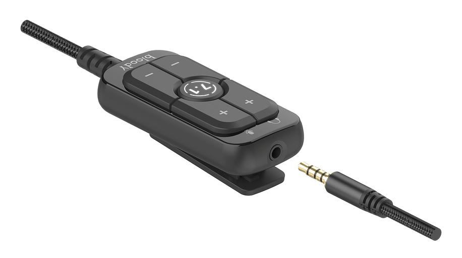 Наушники с микрофоном A4Tech Bloody M590i синий/белый 1м мониторные USB оголовье (M590I SPORTS NAVY) фото 4