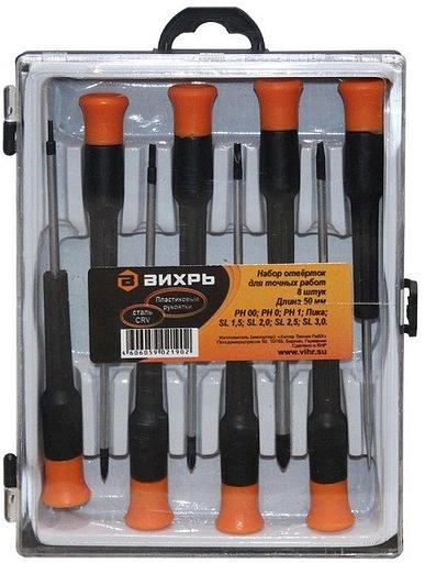 Набор отверточный Вихрь 73/6/2/12 8 предметов фото 1