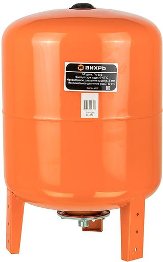 Гидроаккумулятор Вихрь ГА-80В 80л 10бар оранжевый (68/6/4) фото 2