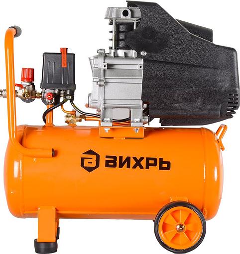 Компрессор поршневой Вихрь КМП-24/230АМ масляный 230л/мин 24л 1600Вт оранжевый фото 2