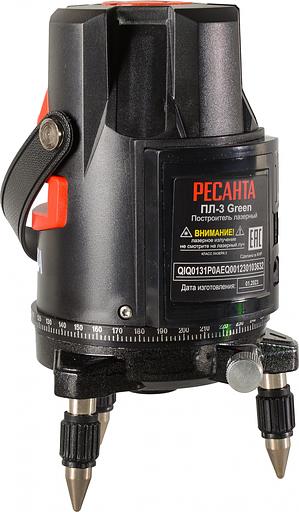 Нивелир лазерн. Ресанта ПЛ-3 Green 2кл.лаз. 550нм цв.луч. зеленый 3луч. (61/10/530) фото 2