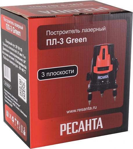 Нивелир лазерн. Ресанта ПЛ-3 Green 2кл.лаз. 550нм цв.луч. зеленый 3луч. (61/10/530) фото 9