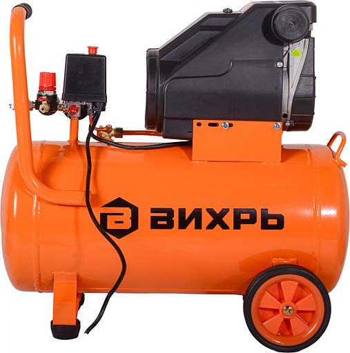 Компрессор винтовой Вихрь КП-195/24 безмасляный 195л/мин 24л 1100Вт оранжевый/черный фото 4