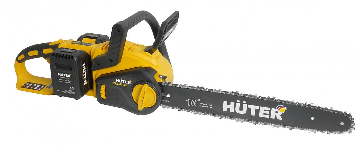 Электрическая цепная пила Huter ELS ELS-40-4 Li дл.шины:16" (40cm) 2аккум. 4Ач ЗУ (70/10/25) фото 7