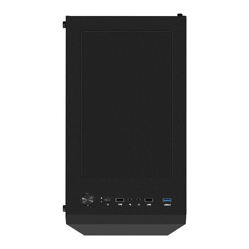 Exegate EX295765RUS Корпус Miditower ExeGate EVO-8227 (ATX, без БП, 2*USB+1*USB3.0+HD Audio, черный, 3 вент. с RGB подсветкой, боковая панель - закаленное стекло) фото 4