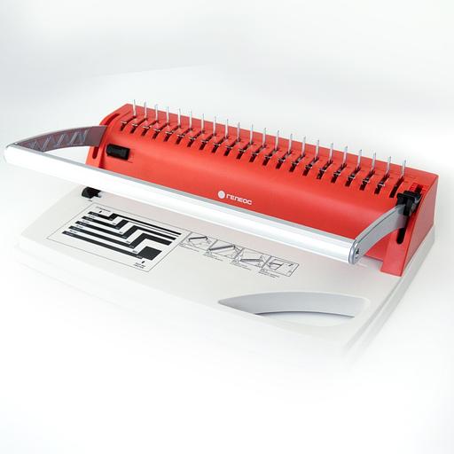 Переплетчик ГЕЛЕОС БП-9+ бело-красный на пластиковую пружину Гелеос БП-9+ бело-красный (БП9пбк) фото 1