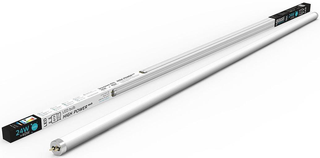 Лампа светодиодная Gauss Elementary 93024 24Вт цок.:G13 трубка 220B 4000K св.свеч.бел.нейт. (упак.:1шт) фото 1