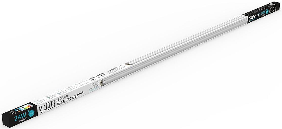 Лампа светодиодная Gauss Elementary 93024 24Вт цок.:G13 трубка 220B 4000K св.свеч.бел.нейт. (упак.:1шт) фото 4