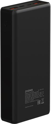 Мобильный аккумулятор Digma DGPF20B 20000mAh QC3.0/PD3.0 22.5W 3A 2xUSB-A/USB-C черный (DGPF20B22PBK) фото 7