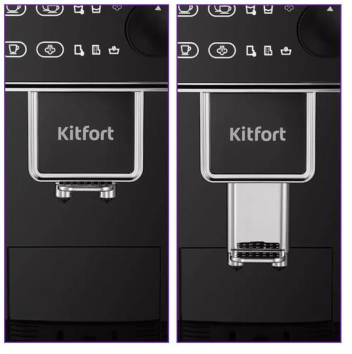 Кофемашина Kitfort КТ-7256 1350Вт черный/нержавеющая сталь фото 5