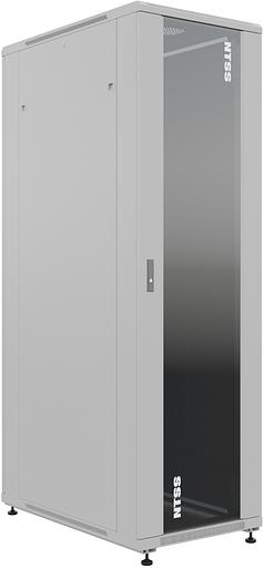 Шкаф серверный NTSS Премиум (NTSS-R42U60100GS) напольный 42U 600x1000мм пер.дв.стекл металл 900кг серый IP20 сталь фото 2
