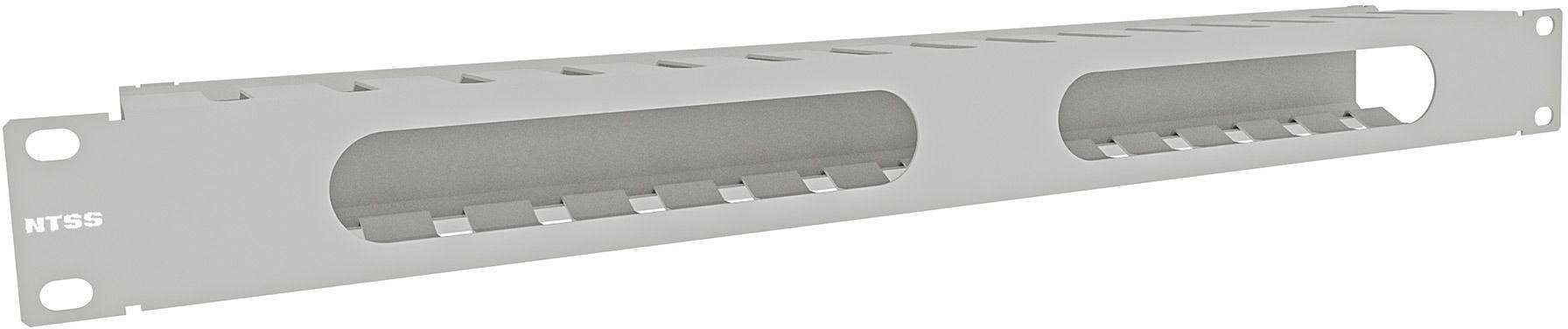 Кабельный органайзер Горизонтальный NTSS NTSS-HORGС-1U-(72) односторонний 1U шир.:19" глуб.:72мм фото 1