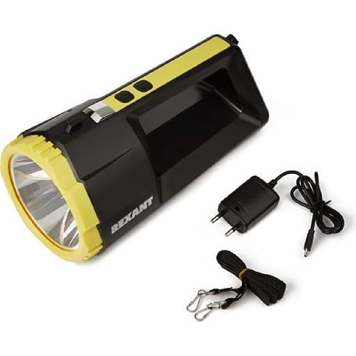 Rexant 75-7824 Фонарь прожекторный, пятирежимный, с наплечным ремнем и функцией Power bank, СОВ фото 1