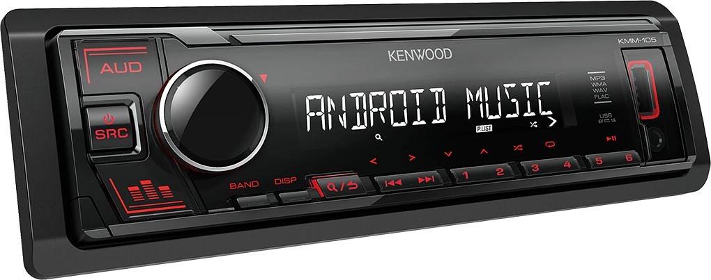 Автомагнитола Kenwood KMM-105 1DIN 4x50Вт AUX 1 фото 2