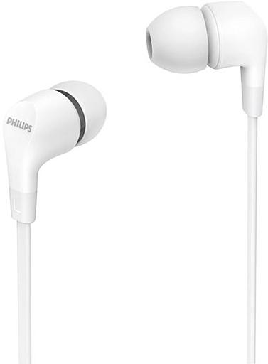 Гарнитура вкладыши Philips TAE1105WT/00 1.2м белый проводные в ушной раковине фото 1