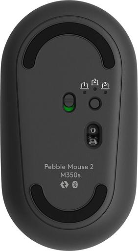 Мышь Logitech Pebble M350S графитовый оптическая (1000dpi) silent беспроводная BT/Radio USB (2but) фото 4
