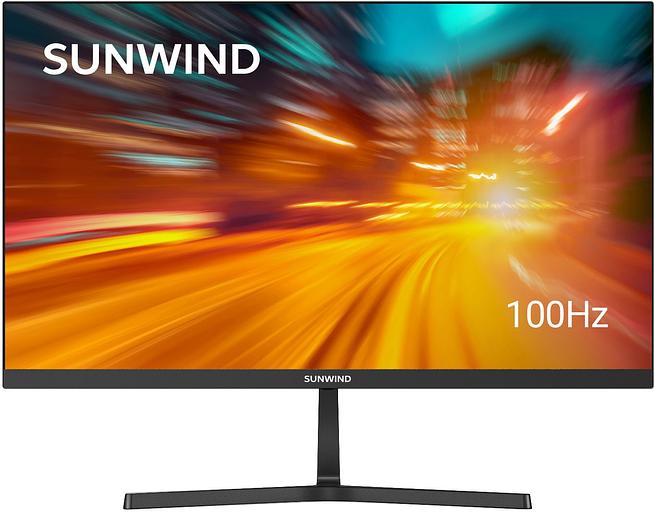 Монитор SunWind 23.8" SM-24FI221 черный IPS LED 5ms 16:9 HDMI M/M матовая 250cd 178гр/178гр 1920x1080 100Hz G-Sync VGA DP FHD 3.0кг фото 1