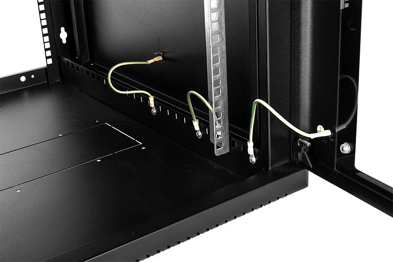 ЦМО Шкаф телекоммуникационный настенный 12U (600? 650) дверь стекло, цвет черный (ШРН-12.650-9005) фото 5