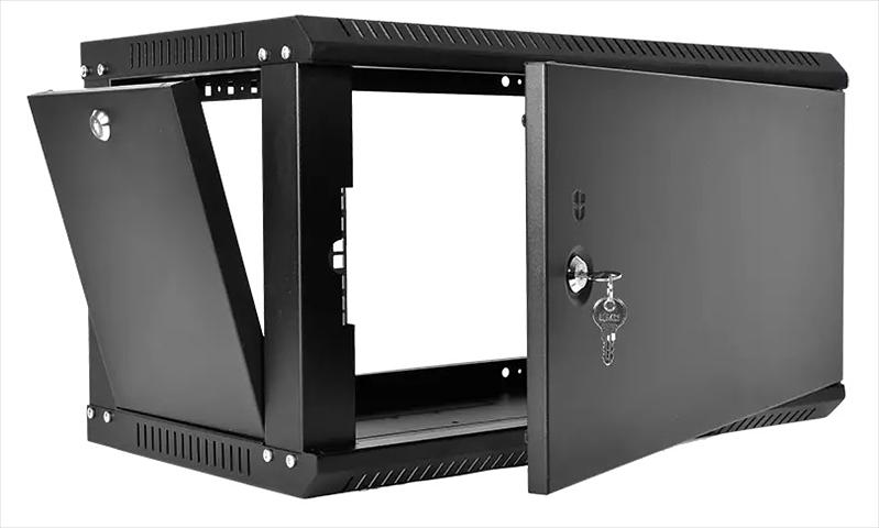 ЦМО Шкаф телекоммуникационный настенный разборный ЭКОНОМ 6U (600? 650) дверь металл, цвет черный (ШРН-Э-6.650.1-9005) фото 2