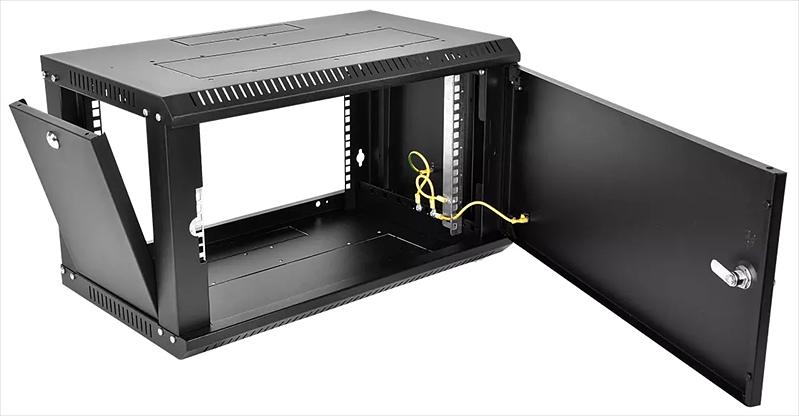 ЦМО Шкаф телекоммуникационный настенный разборный ЭКОНОМ 9U (600? 350) дверь металл, цвет черный (ШРН-Э-9.350.1-9005) фото 2