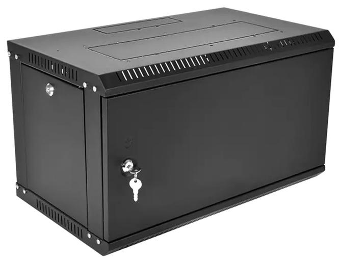 ЦМО Шкаф телекоммуникационный настенный разборный ЭКОНОМ 9U (600? 520) дверь металл, цвет черный (ШРН-Э-9.500.1-9005) фото 1