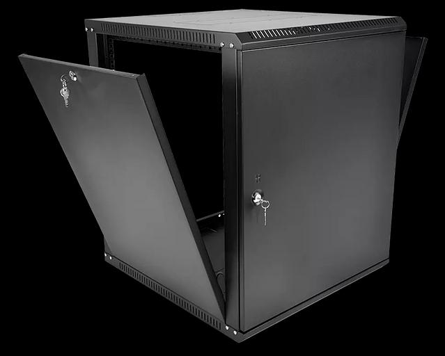 ЦМО Шкаф телекоммуникационный настенный разборный ЭКОНОМ 12U (600? 350) дверь металл, цвет черный (ШРН-Э-12.350.1-9005) фото 3