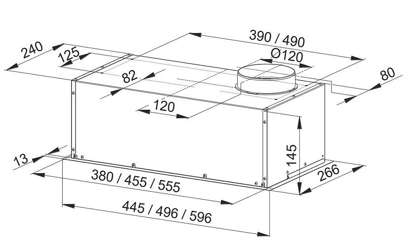 Вытяжка встраиваемая Weissgauff Alpha 45 PB WH белый управление: кнопочное (1 мотор) фото 1