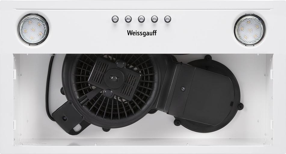 Вытяжка встраиваемая Weissgauff Alpha 45 PB WH белый управление: кнопочное (1 мотор) фото 2