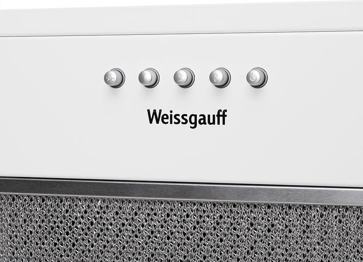 Вытяжка встраиваемая Weissgauff Alpha 45 PB WH белый управление: кнопочное (1 мотор) фото 5