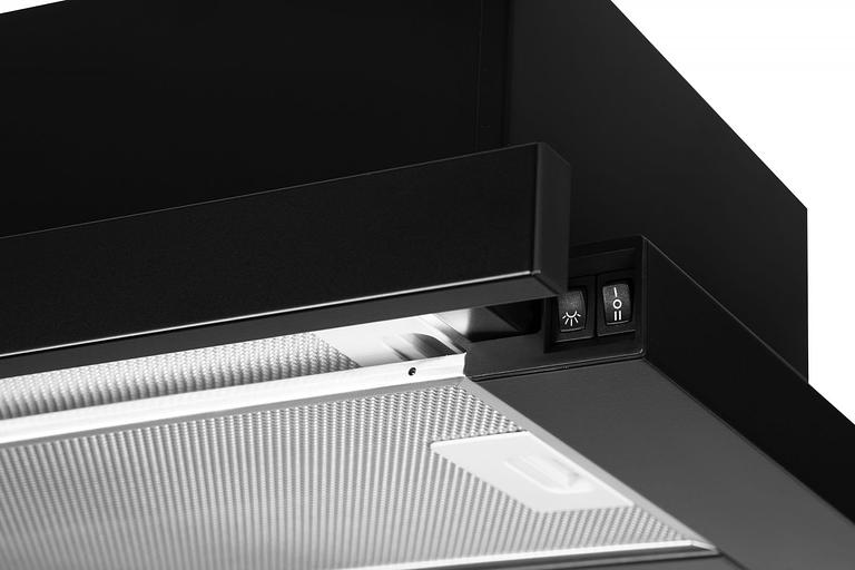 Вытяжка встраиваемая Weissgauff TEL 500 EB черный управление: кнопочное (1 мотор) фото 7