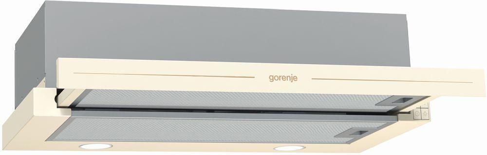 Вытяжка встраиваемая Gorenje BHP62CLI слоновая кость управление: кнопочное (1 мотор) фото 1