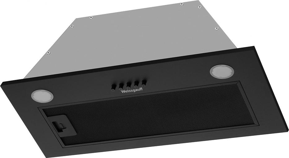 Вытяжка встраиваемая Weissgauff Leaf 600 PB Full Black Enamel черный управление: кнопочное (1 мотор) фото 1