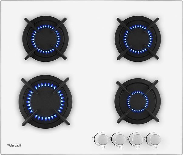 Газовая варочная поверхность Weissgauff HG 640 WG белый фото 1