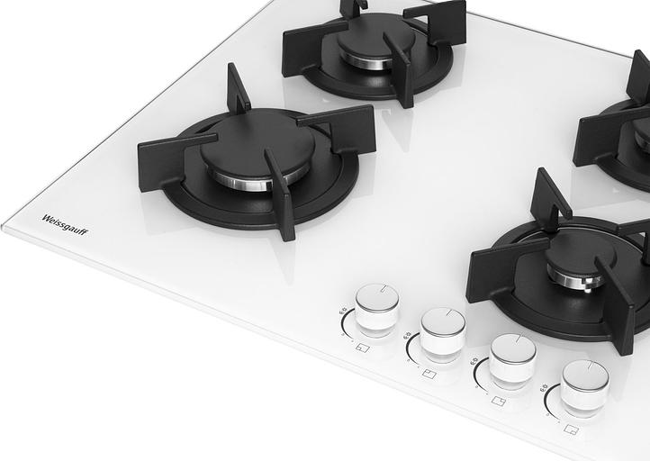 Газовая варочная поверхность Weissgauff HG 640 WG белый фото 3