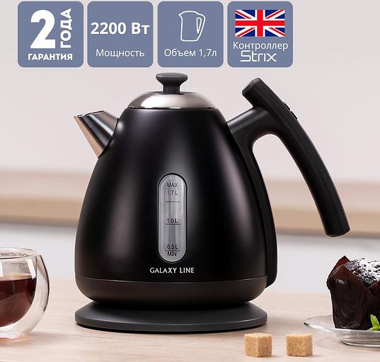 Чайник электрический Galaxy Line GL 0343 1.7л. 2200Вт черный фото 2