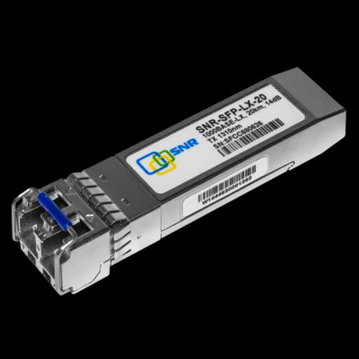 Модуль SFP SNR SNR-SFP-LX-20-I SFP оптический, дальность до 20км (14dB), 1310нм, индустриальный фото 2