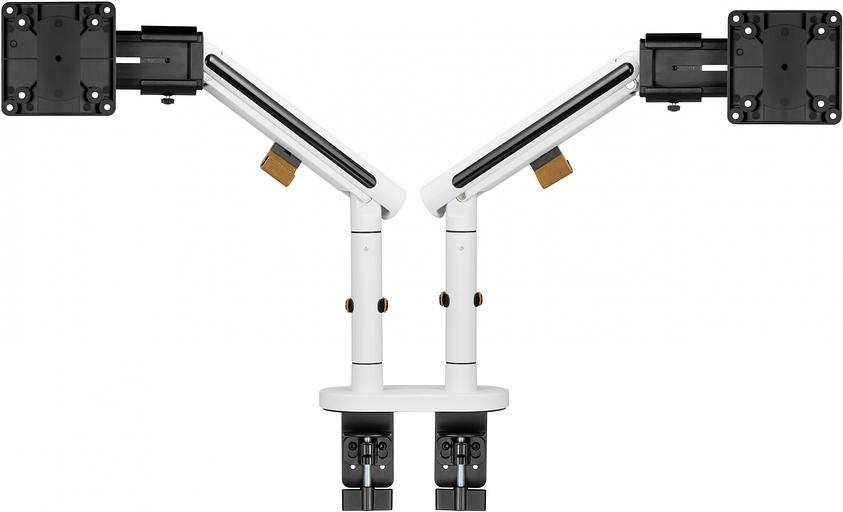 Кронштейн для мониторов Ultramounts UM727W белый 17"-32" макс.9кг крепление к столешнице поворот и наклон фото 2