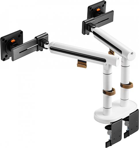 Кронштейн для мониторов Ultramounts UM727W белый 17"-32" макс.9кг крепление к столешнице поворот и наклон фото 3