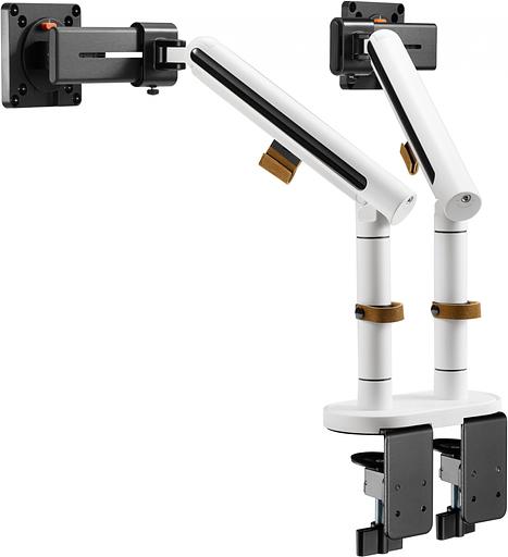 Кронштейн для мониторов Ultramounts UM727W белый 17"-32" макс.9кг крепление к столешнице поворот и наклон фото 4