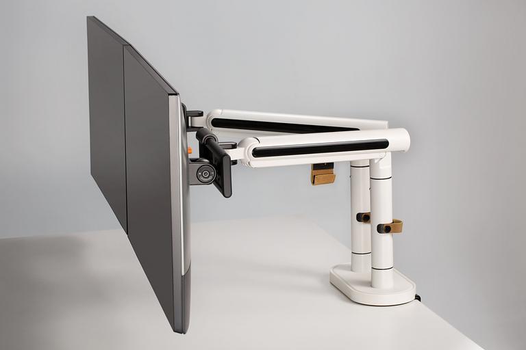 Кронштейн для мониторов Ultramounts UM727W белый 17"-32" макс.9кг крепление к столешнице поворот и наклон фото 9