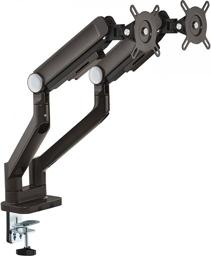 Кронштейн для мониторов Ultramounts UM733BR черный/коричневый 17"-32" макс.8кг крепление к столешнице поворот и наклон фото 1