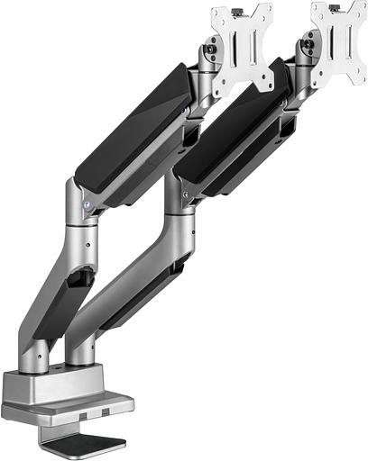 Кронштейн для мониторов Ultramounts UM718 серый 17"-35" макс.15кг крепление к столешнице поворот и наклон фото 1