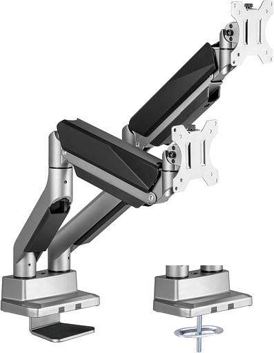 Кронштейн для мониторов Ultramounts UM718 серый 17"-35" макс.15кг крепление к столешнице поворот и наклон фото 5