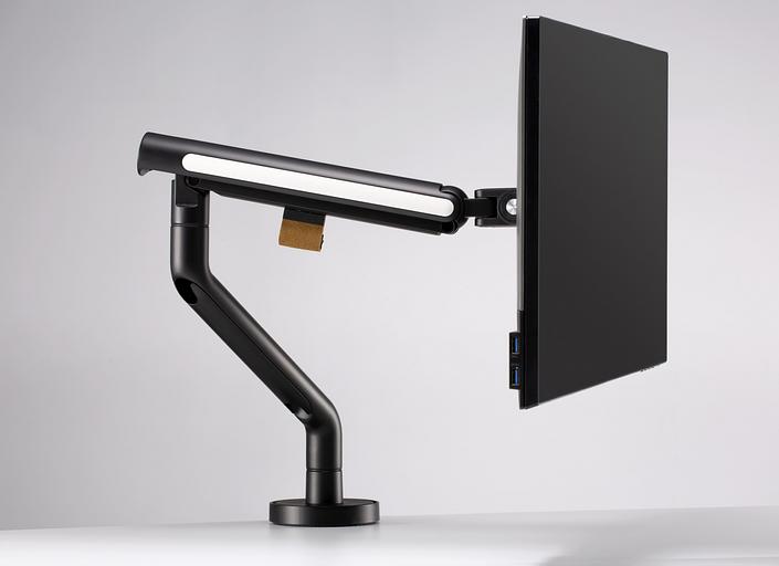 Кронштейн для мониторов Ultramounts UM725B черный 17"-32" макс.9кг крепление к столешнице поворот и наклон фото 7