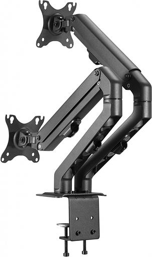 Кронштейн для мониторов Ultramounts UM729 черный 17"-27" макс.7кг крепление к столешнице поворот и наклон фото 2