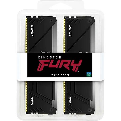 Память DDR4 2x16GB 3200MHz Kingston KF432C16BB2AK2/32 Fury Beast RGB RTL Gaming PC4-25600 CL16 DIMM 288-pin 1.35В kit single rank с радиатором Ret фото 3