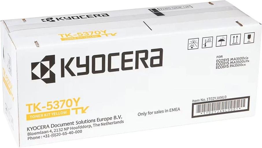 Картридж лазерный Kyocera TK-5370Y 1T02YJANL0 желтый (5000стр.) для Kyocera PA3500cx/MA3500cix/MA3500cifx фото 1