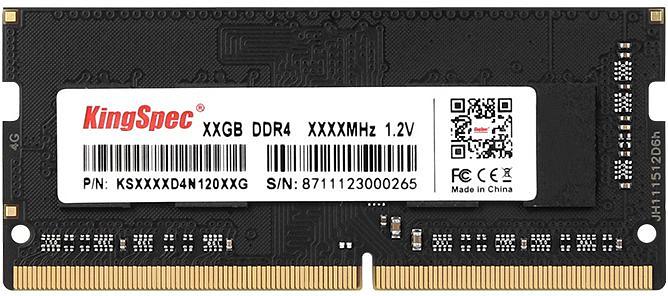 Память DDR4 4GB 3200MHz Kingspec KS3200D4N12004G RTL PC4-25600 SO-DIMM 288-pin 1.2В dual rank Ret фото 1